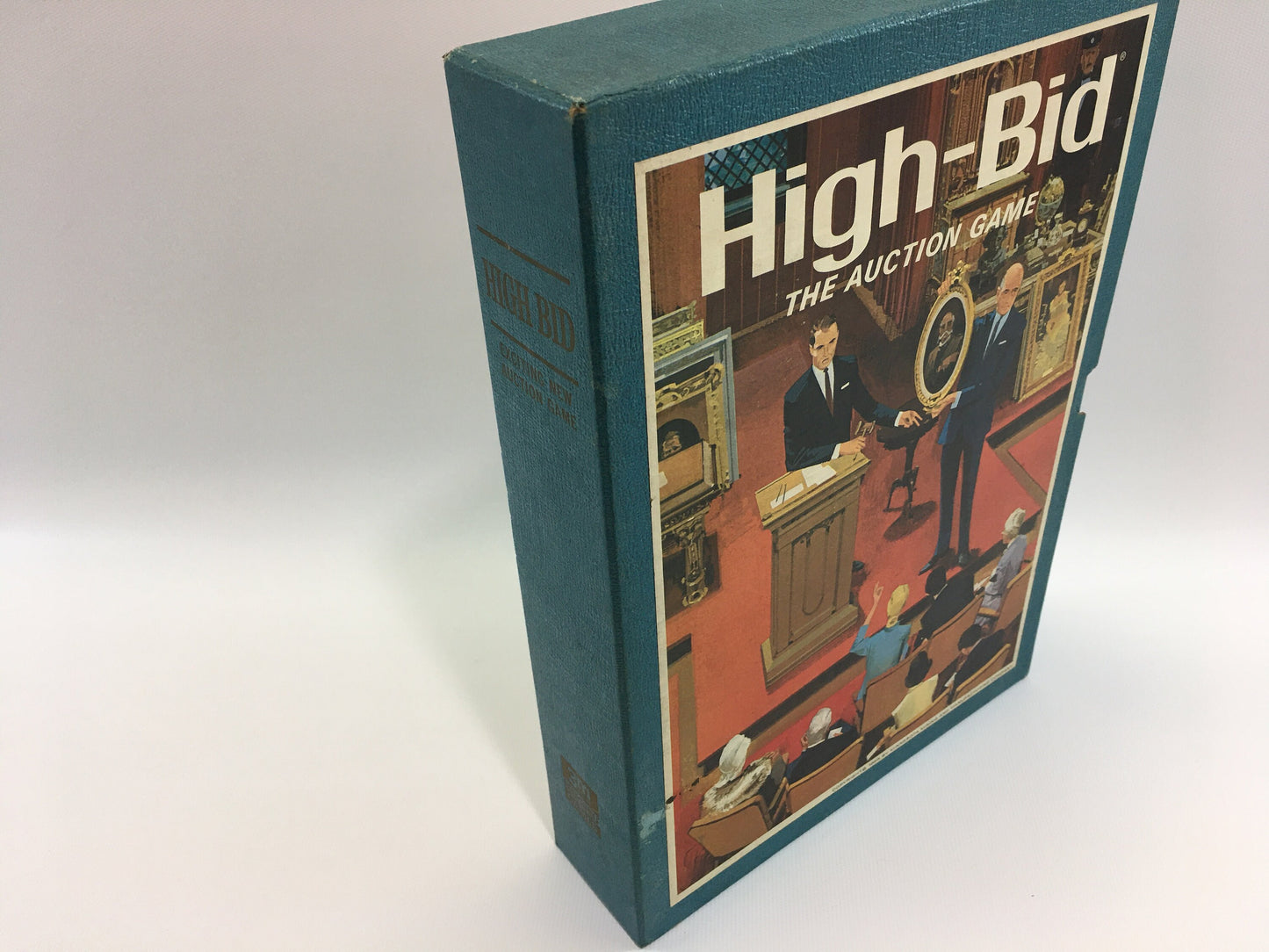 1965 High-Bid The Auction Game Bookshelf Game Vintage Minnesota Mining and Manufacturing Co Board Game