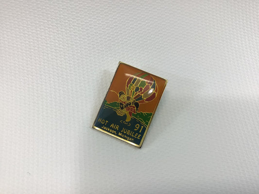 Vintage Hot Air Balloon Festival Hat Pin 1991 Jubilee Jackson Michigan