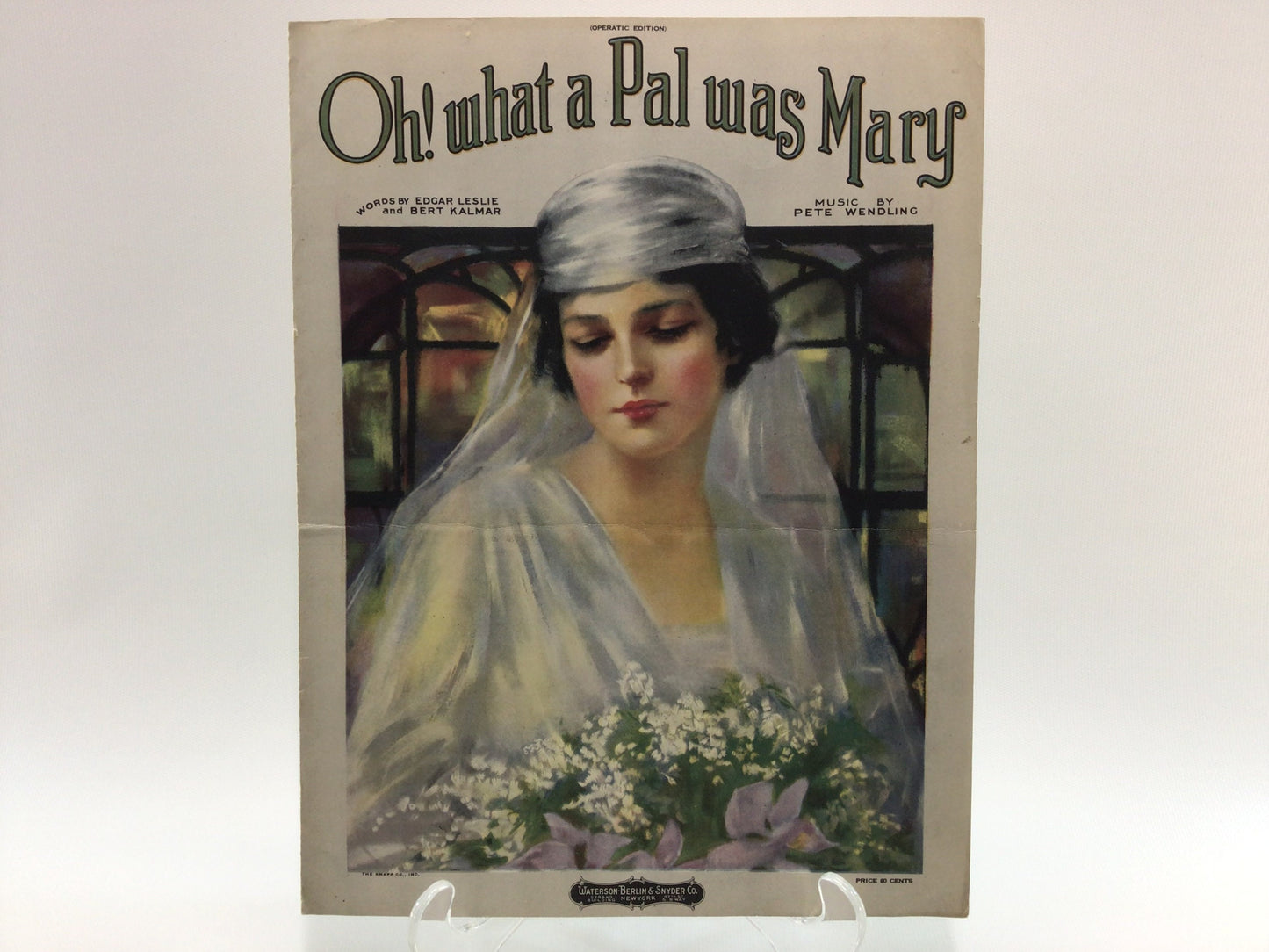 Vintage Sheet Music Oh What a Pal was Mary by Leslie and Wendling