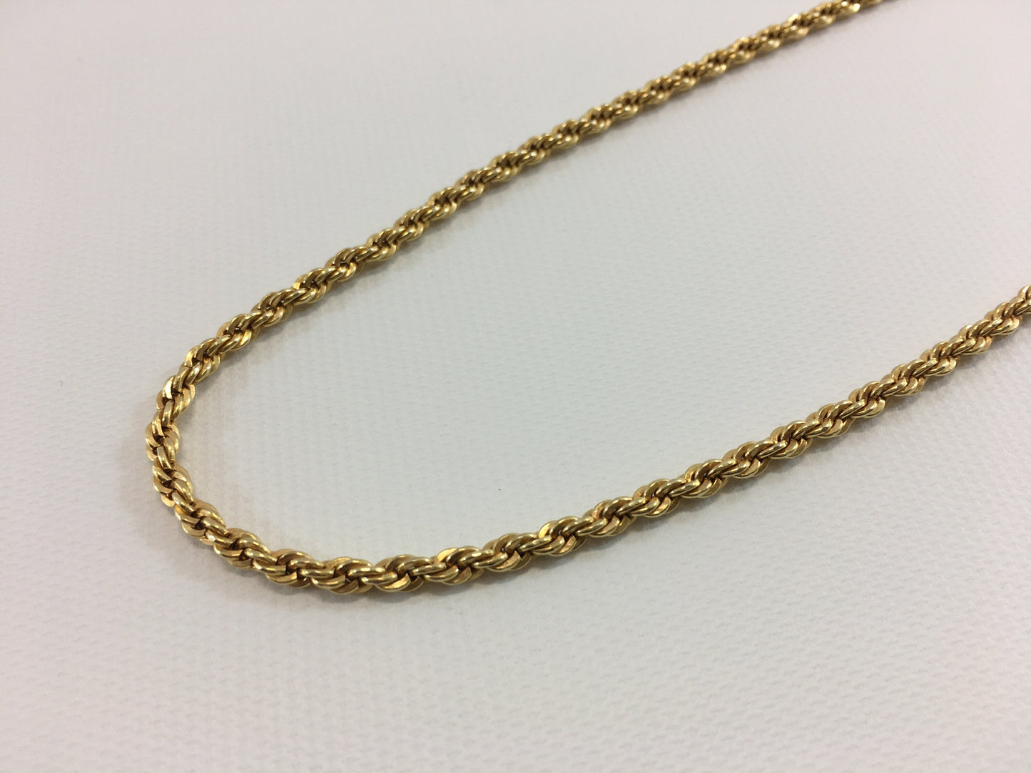 Gold Tone Rope Chain Necklace