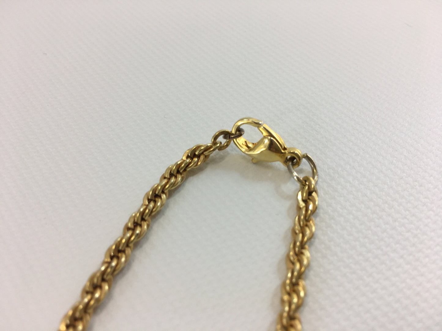 Gold Tone Rope Chain Necklace