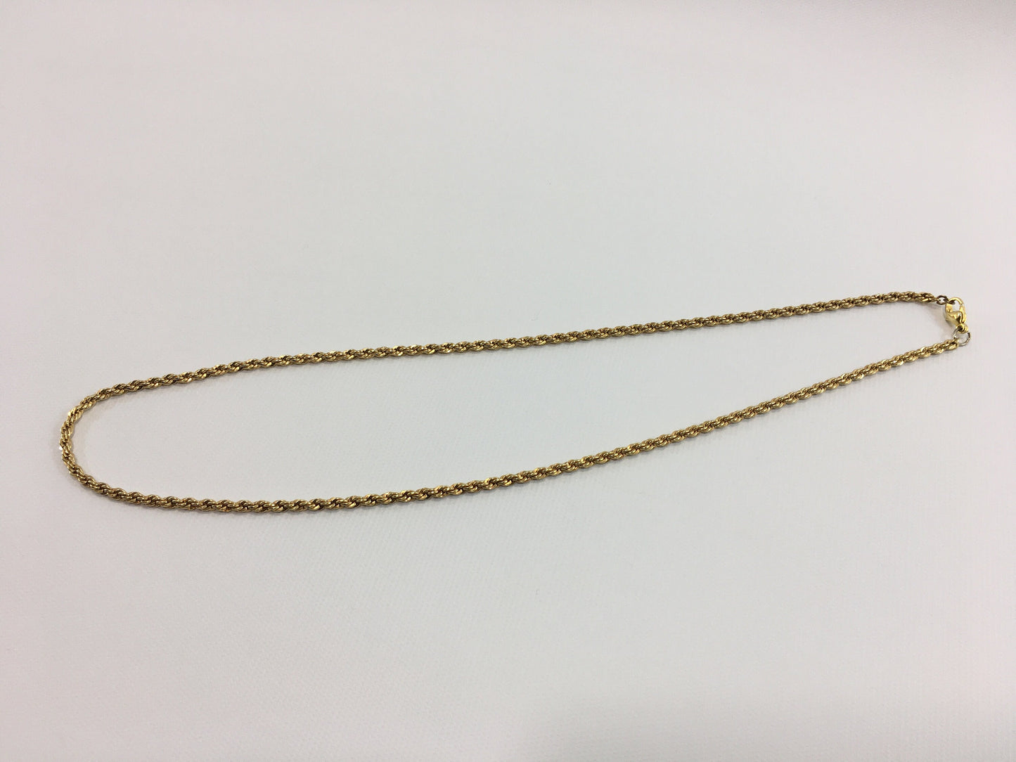 Gold Tone Rope Chain Necklace