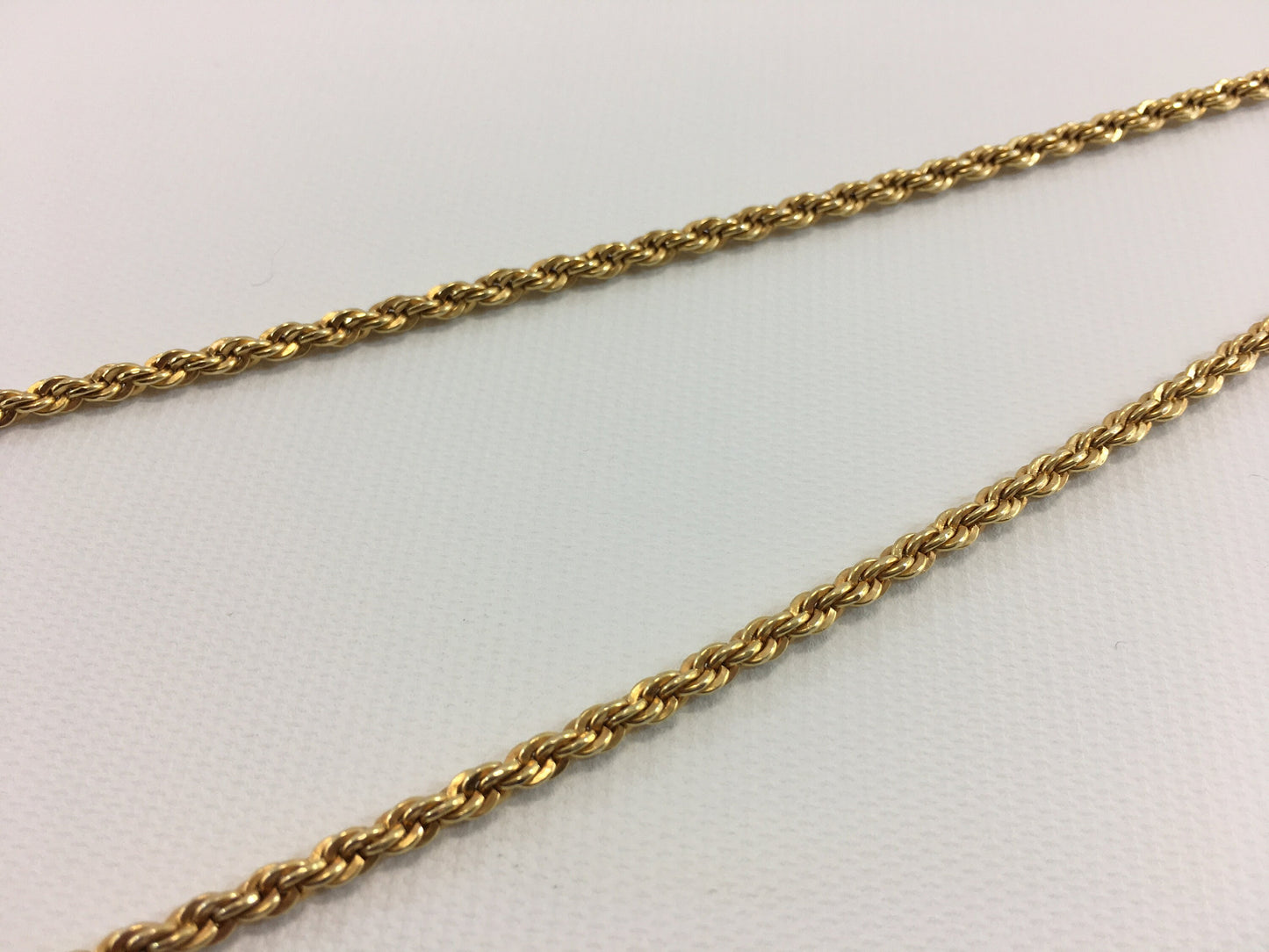 Gold Tone Rope Chain Necklace