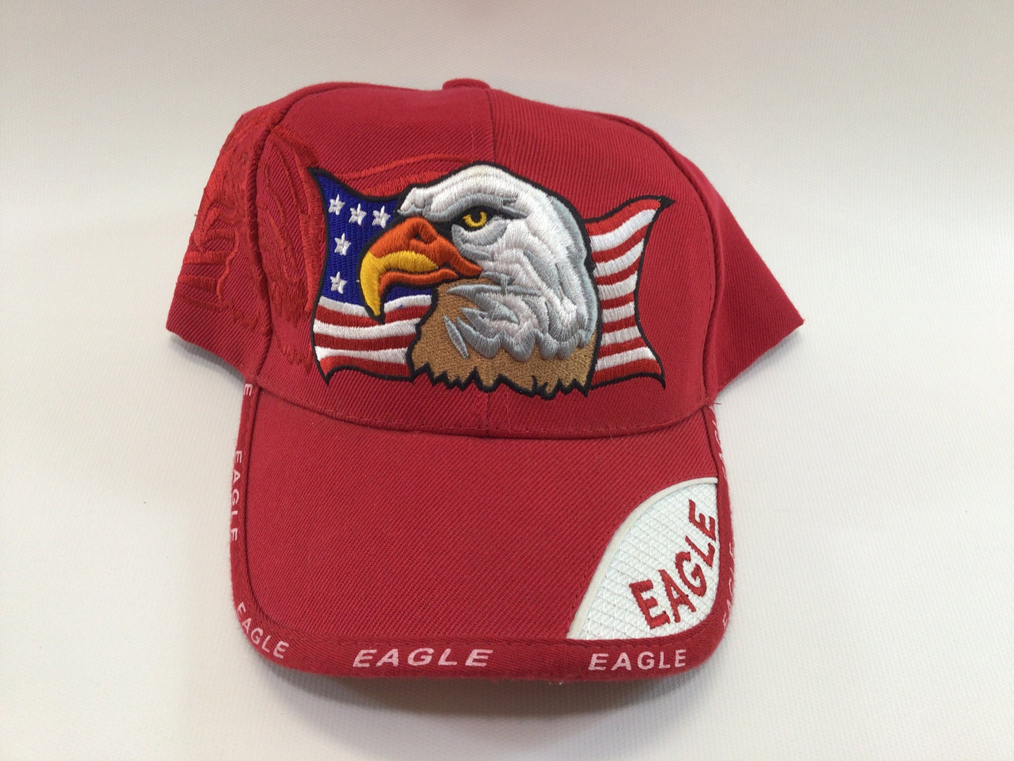 Eagle Red Patriotic Trucker Baseball Cap K&S Unique Brand Adjustable Size