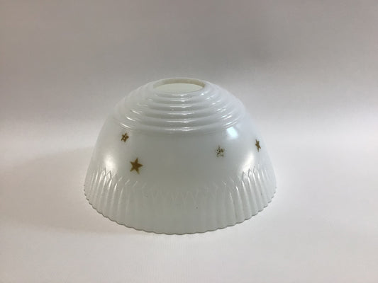 Lamp Shade 7" Opalescent Fluted with Gold Stars Vintage Replacement Part