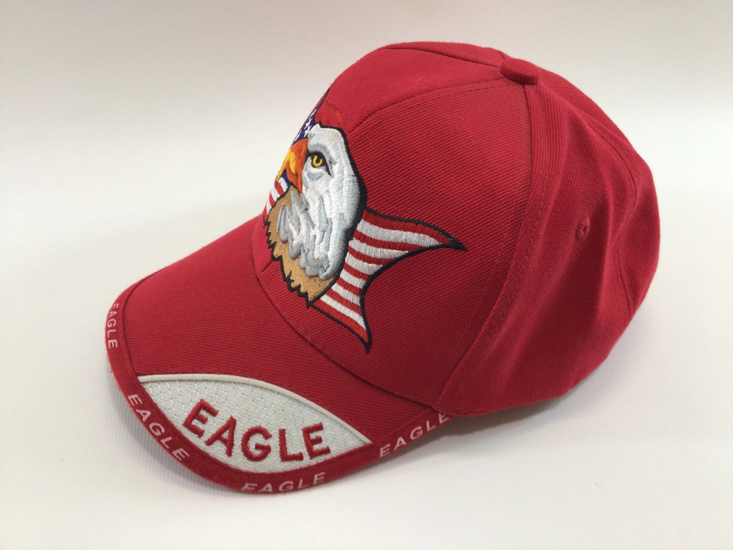 Eagle Red Patriotic Trucker Baseball Cap K&S Unique Brand Adjustable Size