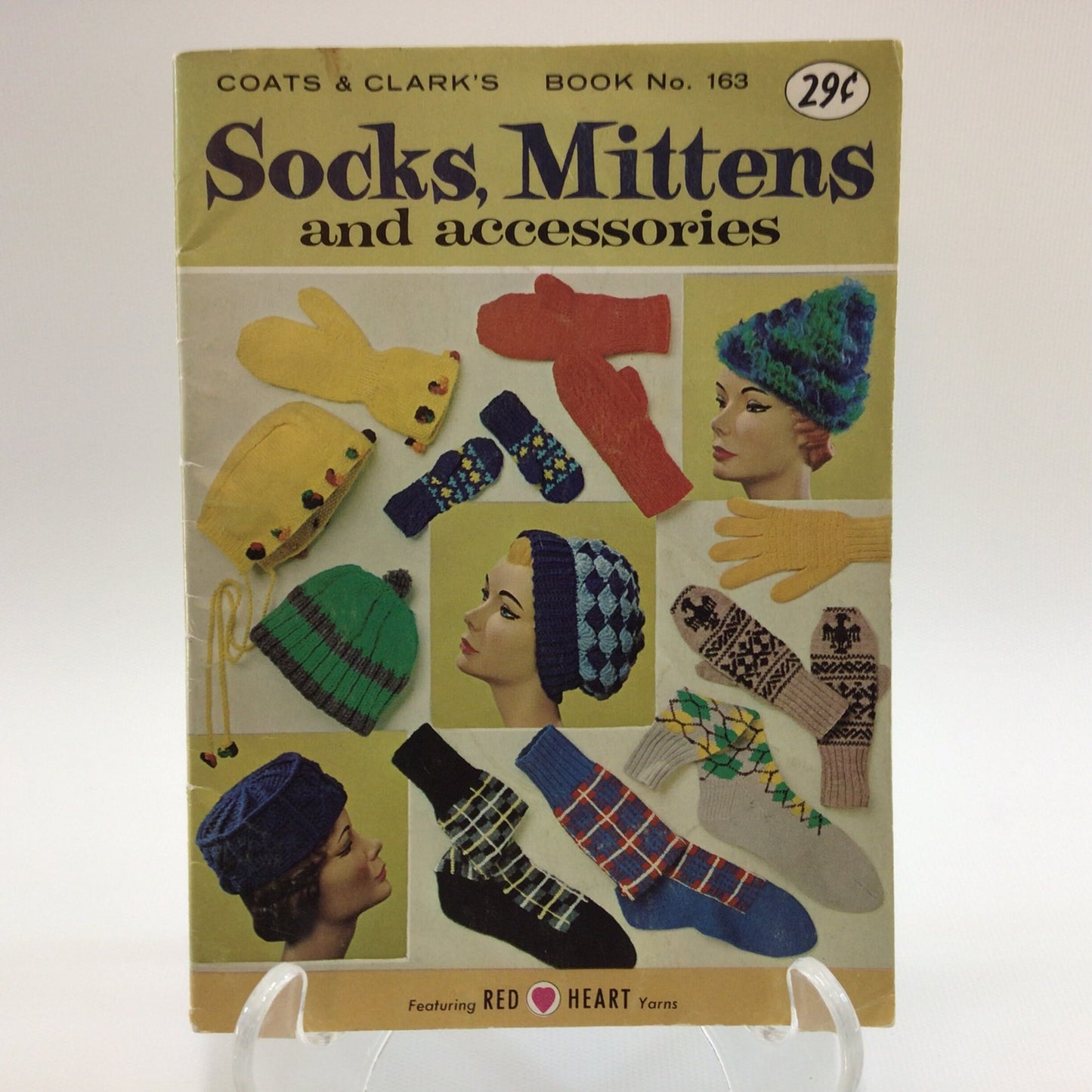 1965 Socks Mittens and Accessories Pattern Booklet Coats & Clark's Advertising Ephemera