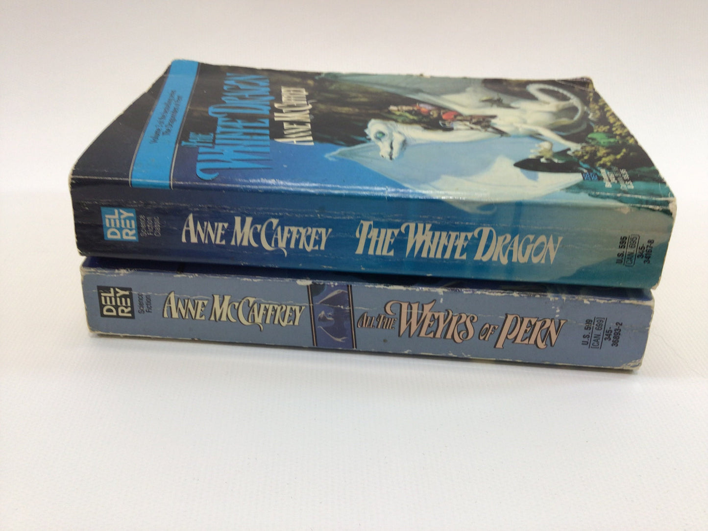 Fantasy Adventure Novels The White Dragon and All the Weyrs of Pern Paperback by Anne McCaffrey