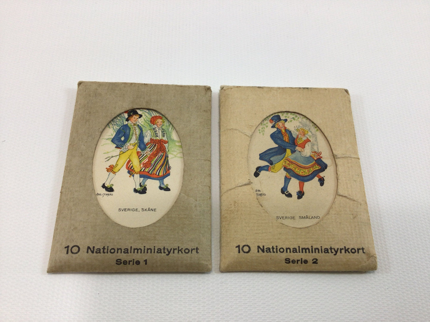 National Costume Mini Cards Series 1 and Series 2 Vintage Souvenir Ephemera Stockholm Sweden