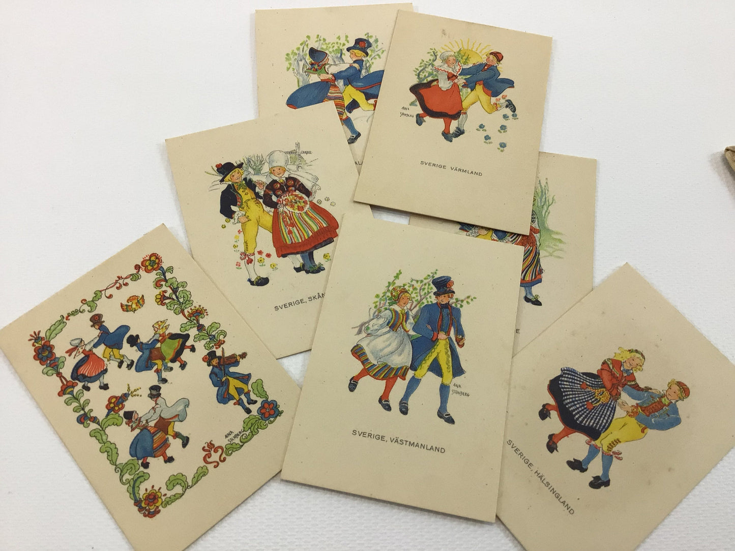 National Costume Mini Cards Series 1 and Series 2 Vintage Souvenir Ephemera Stockholm Sweden