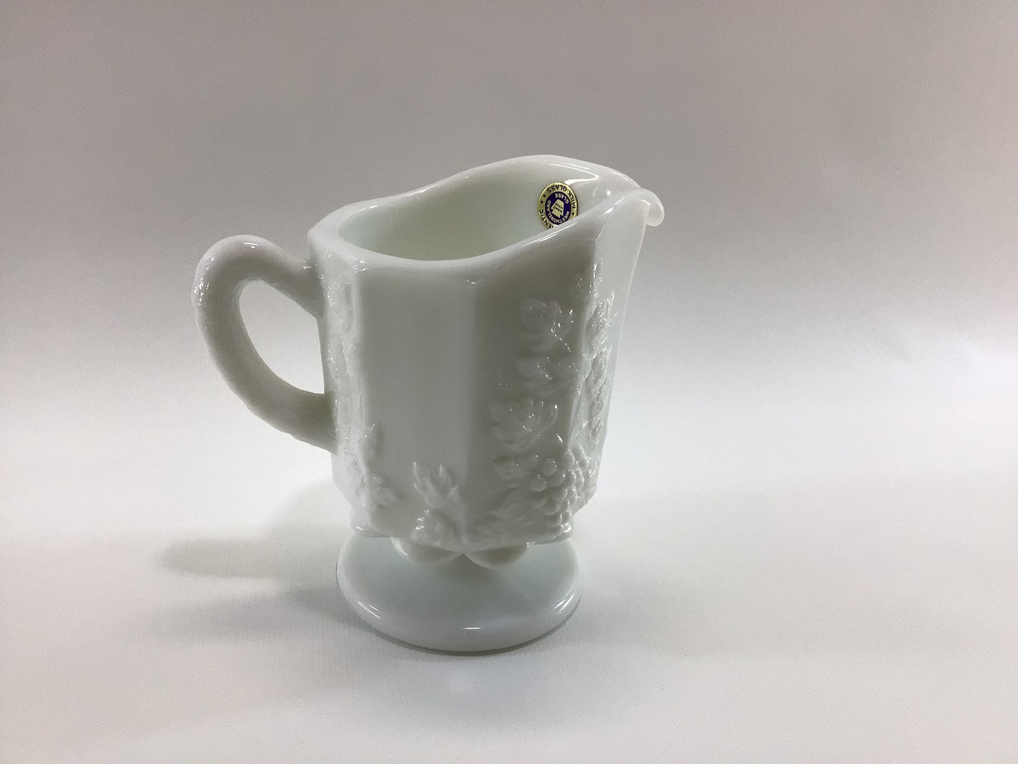 Vintage Creamer Footed Westmoreland Milk Glass