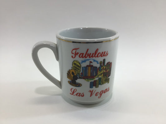 Souvenir Coffee Mug Fabulous Las Vegas Vintage 1960's Skyline Motif