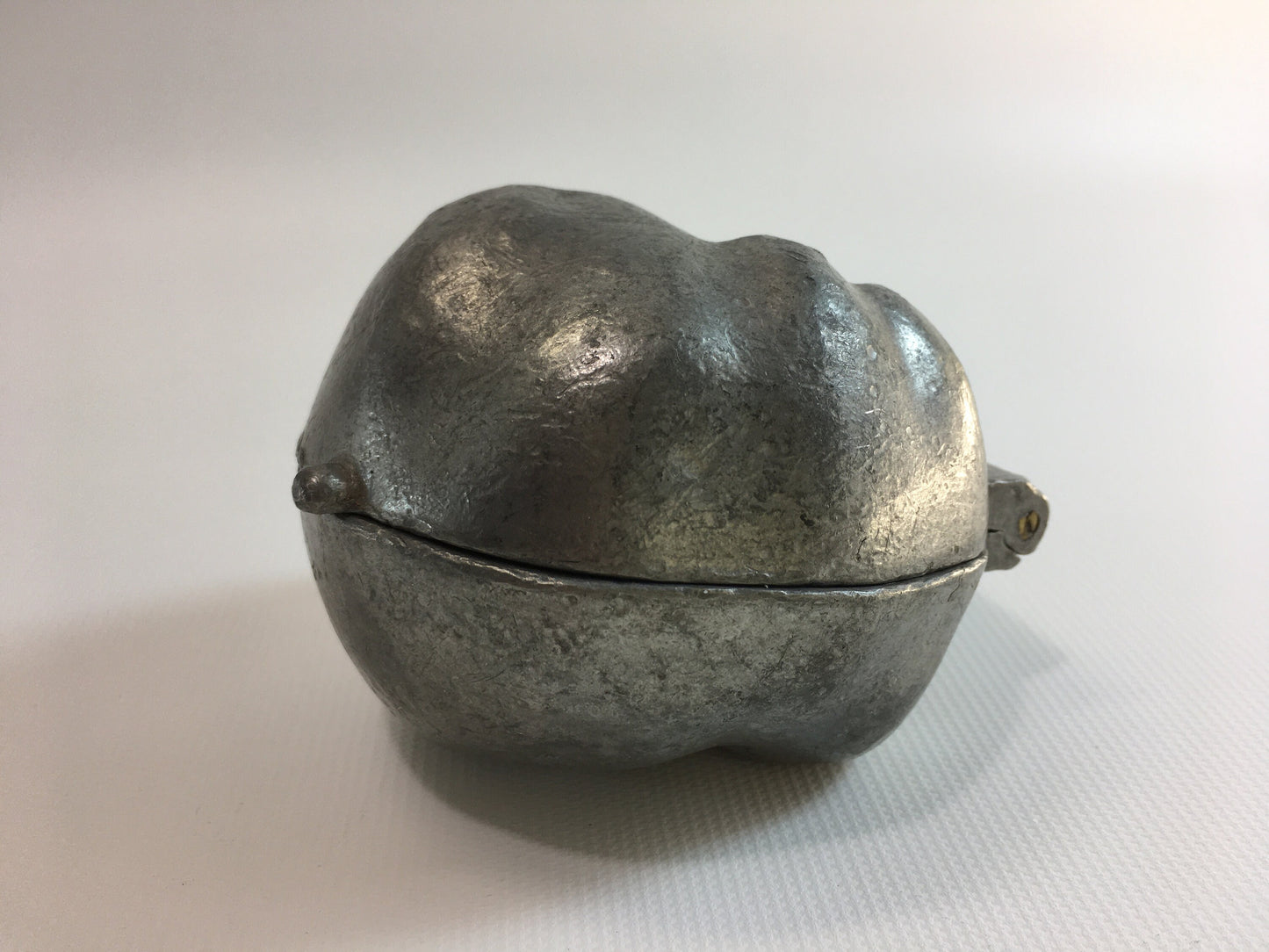 Antique Ice Cream Mold Pewter Apple 150 Single Serve One Serving Size Fancy Form Dessert Portion and Design