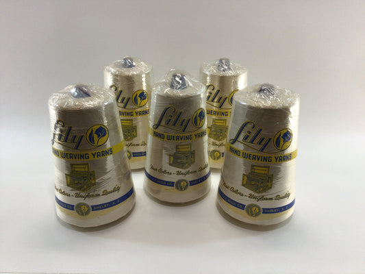 Lily Hand Weaving Yarn 5 Spools of Vintage Thread 2 Sizes and Colors