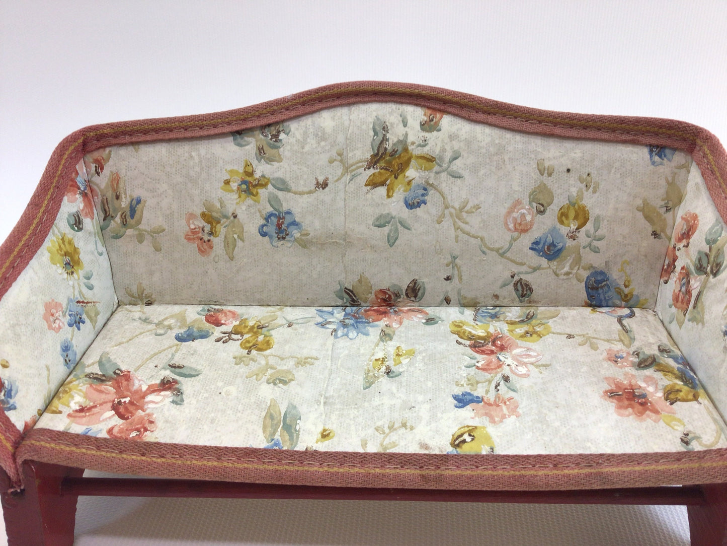 Vintage Doll Furniture Patio Sofa and Rocking Chair Collectible Toy Doll Display Pieces