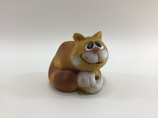 Retro Cat Figurine Pen / Pencil Holder Vintage Home Office Desk Decor Resin Mylo Creations