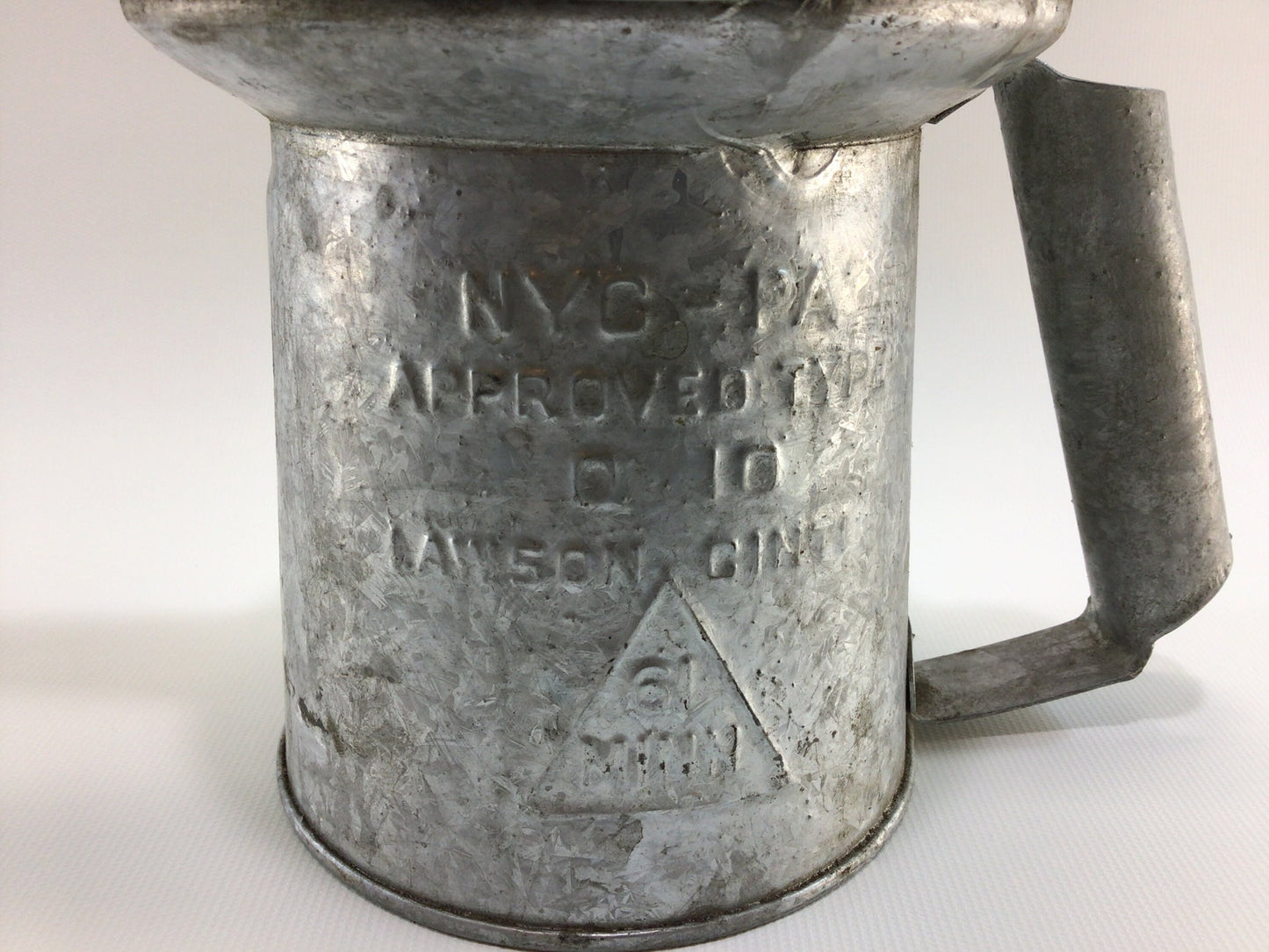 NYC PA Railroad 1 Qt Oil Can Vintage Galvanized Steel New York Central Pennsylvania