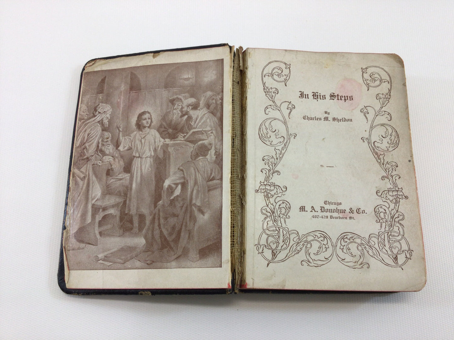 1896 In His Steps: What Would Jesus Do Antique Christian Children's Book Sheldon