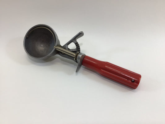 Vintage Ice Cream Scoop Master Cast Aluminum with Red Plastic Handle