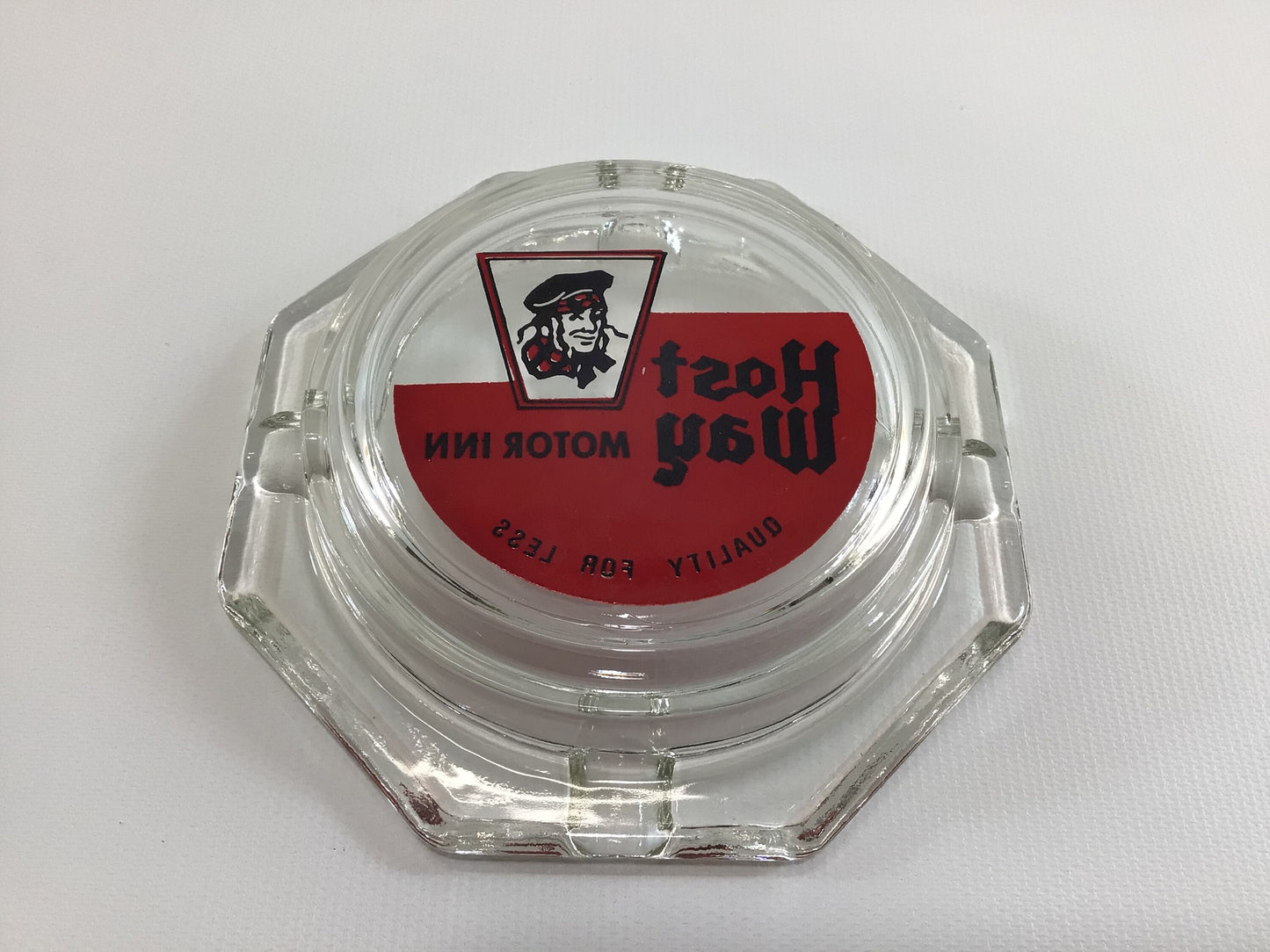 Host Way Motor Inn Glass Ashtray Vintage New York Advertising Collectible