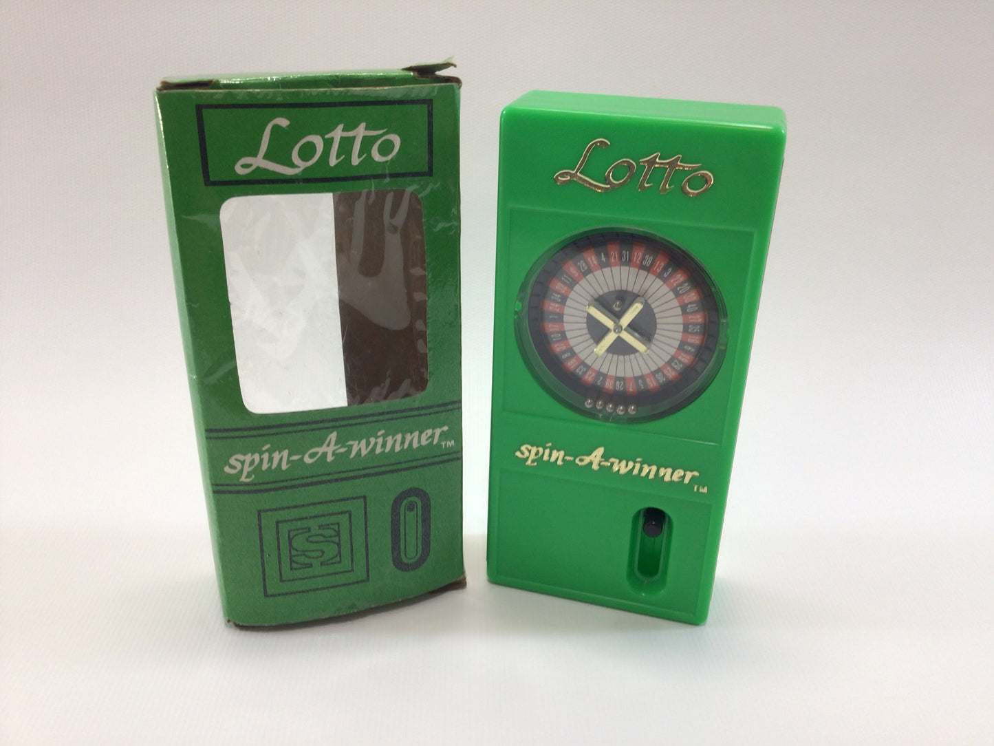 Handheld Lotto Spin A Winner Game 1980s Vintage Kitschy Mechanical Toy