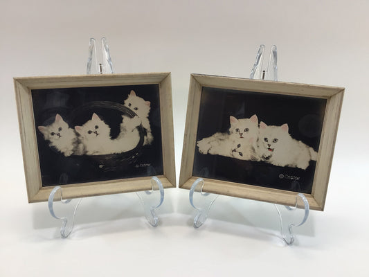 Kittens Framed 4" x 5" Wall Decor Mid Century Bradley R Currey Art Prints