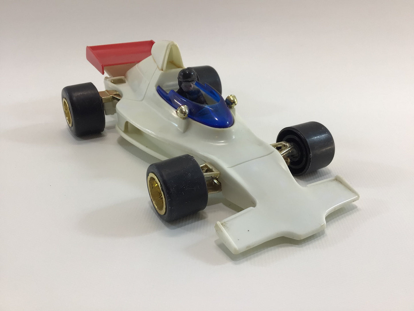 1970s Lucky Wind-up Toy Race Car  Vintage Indy Racer Nonworking Shelf Sitter Only