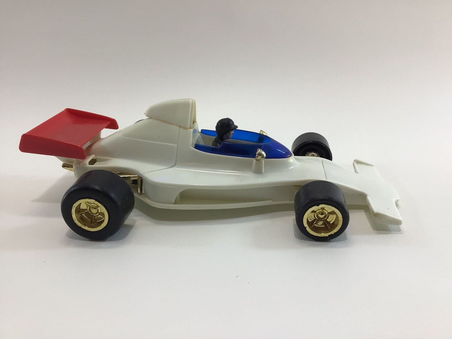 1970s Lucky Wind-up Toy Race Car  Vintage Indy Racer Nonworking Shelf Sitter Only