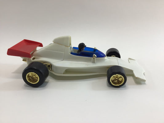 1970s Lucky Wind-up Toy Race Car  Vintage Indy Racer Nonworking Shelf Sitter Only