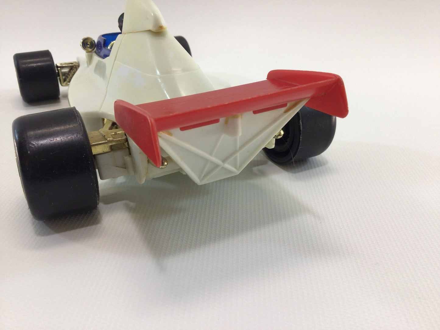 1970s Lucky Wind-up Toy Race Car  Vintage Indy Racer Nonworking Shelf Sitter Only