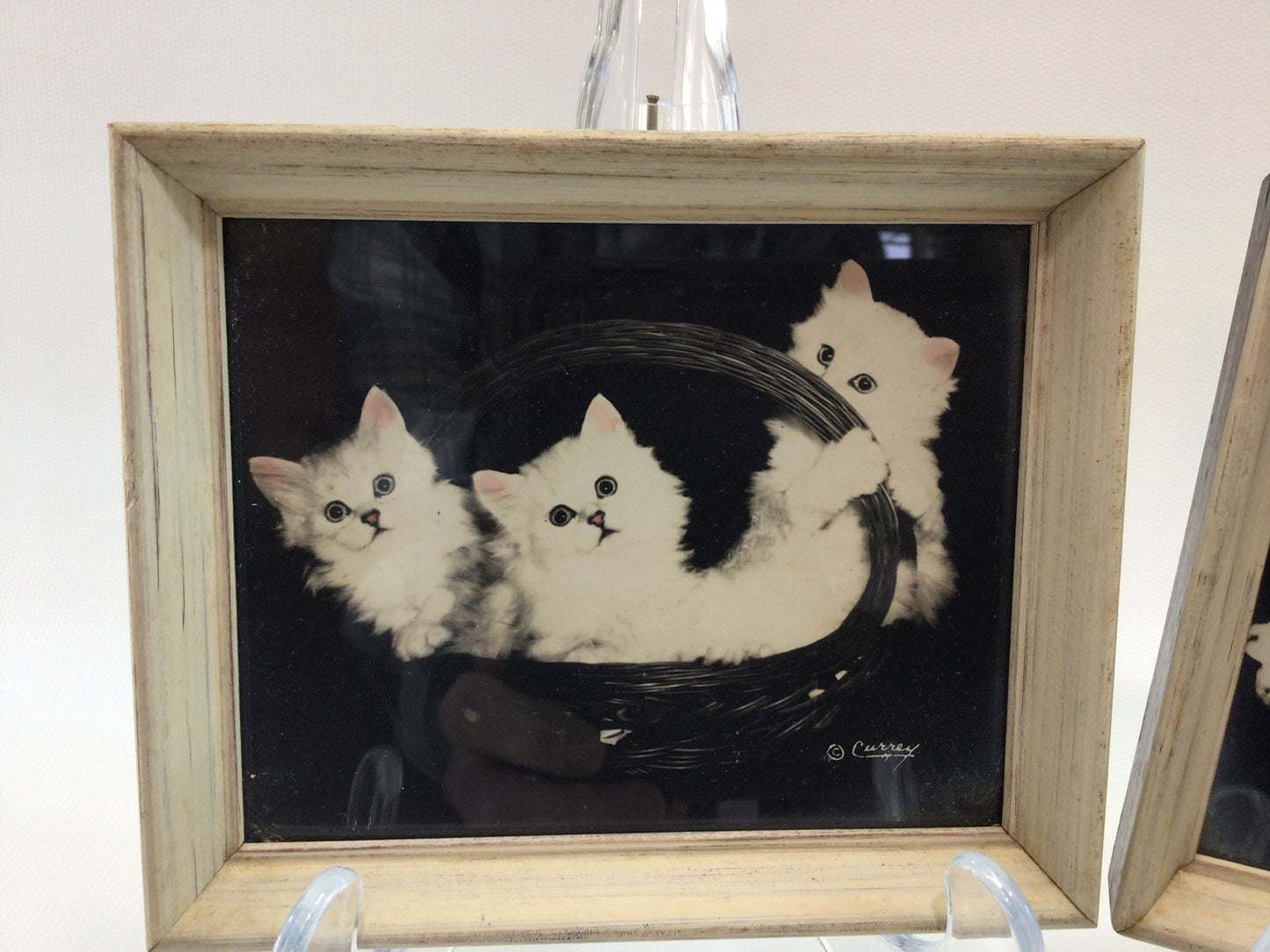 Kittens Framed 4" x 5" Wall Decor Mid Century Bradley R Currey Art Prints