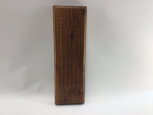 Vintage Cribbage Board Handmade Hardwood Folkart No Face Card Game Tally Scoreboard