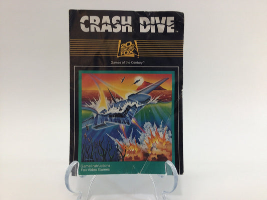 Atari 2600 Crash Dive Instructions Vintage Fox Video Games Replacement Booklet