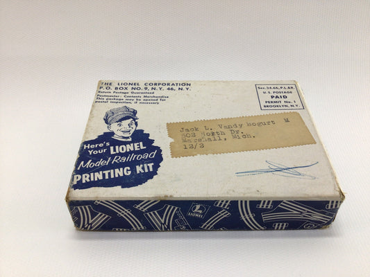 1950s Lionel Model Railroad Track Printing Kit Vintage Mail Order DIY Miniature Modeling Toy