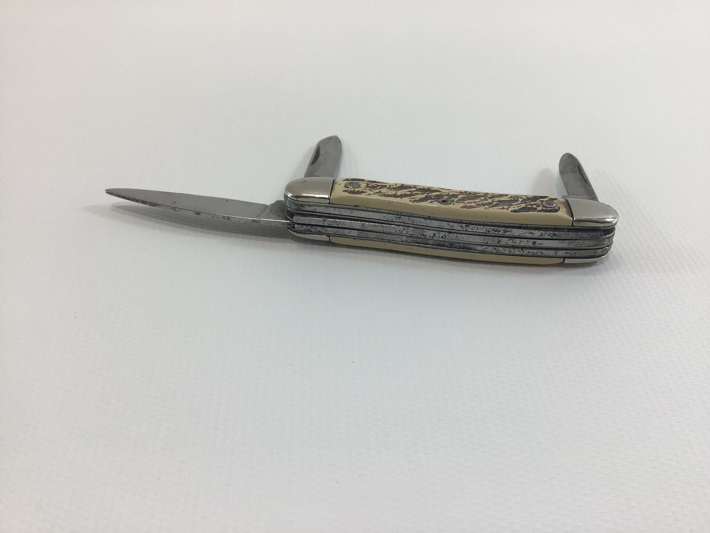 Vintage Pocket Knife Stockman Three Blade Colonial Made in USA