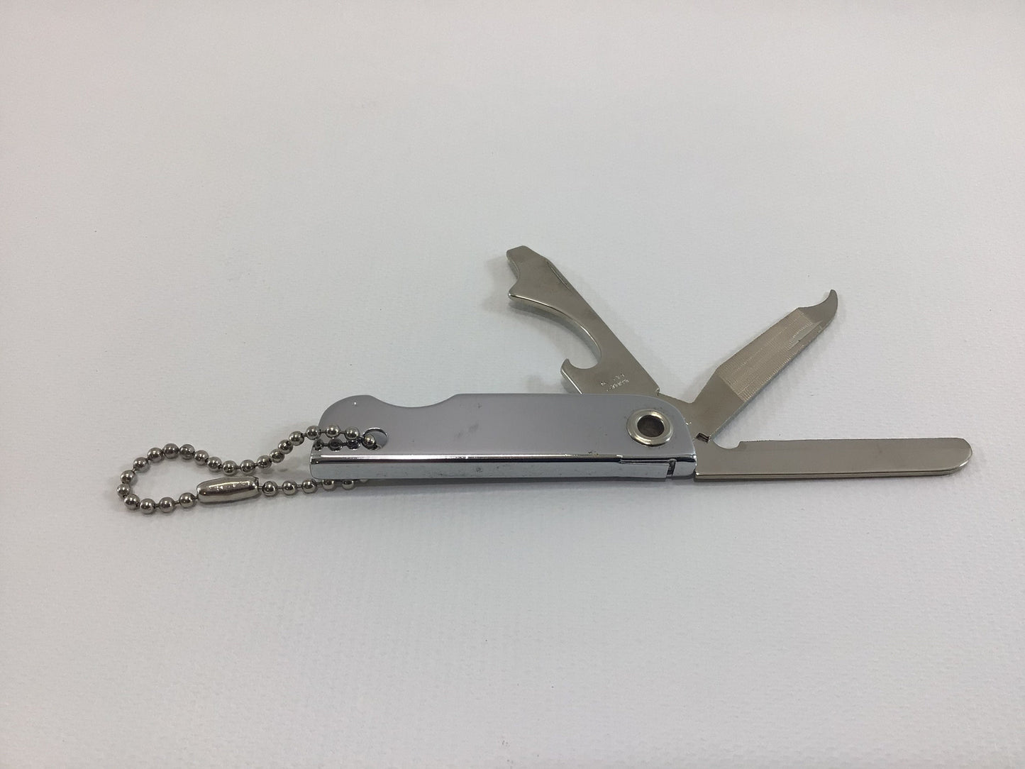 Vintage Keychain Manicure Tool Penknife Chrome Finish 1975 Twin Cities FCU