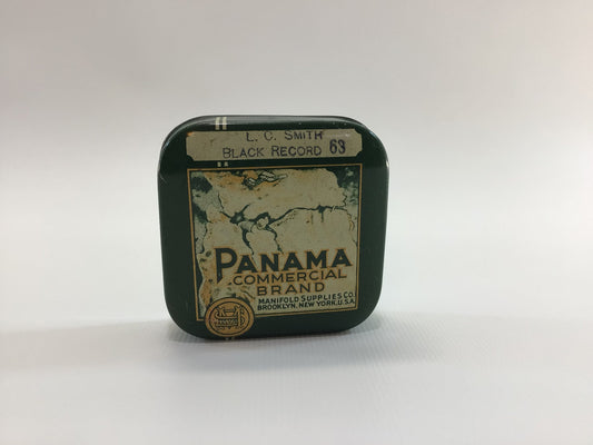 Vintage Advertising Panama Commercial Brand Typewriter Ribbon Tin Container