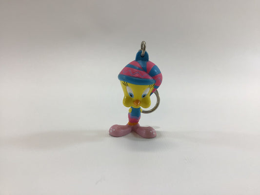 Looney Tunes Tweety Bird Keychain Figure Vintage Toy Figure Easter Outfit