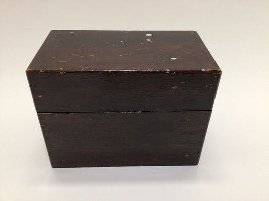 Vintage Wooden Recipe Box Primitive Country Kitchen Decor with Assortment of Old Handwritten Recipes