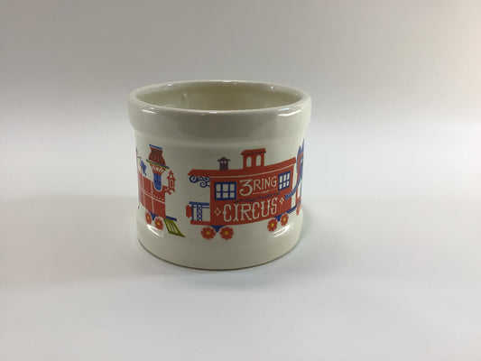 3 Ring Circus Train Ceramic Planter No 274 1980s Haeger Pottery Made in USA Cute Kitschy Children's Home Decor Quality Storage Container