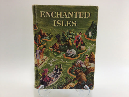 Enchanted Isles Children's Illustrated Story Book Copyright 1954 by Charles Merrell Vintage Color Graphics Adventures