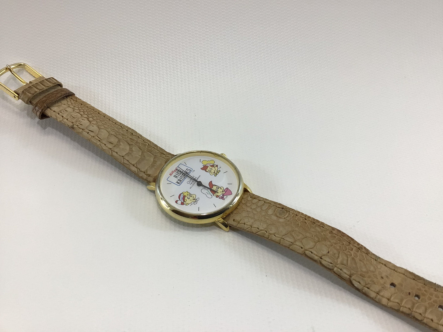 Rice Krispies Snap Crackle Pop Wrist Watch Vintage 1990 Kellogg's Advertising Fashion Accessory Needs New Battery