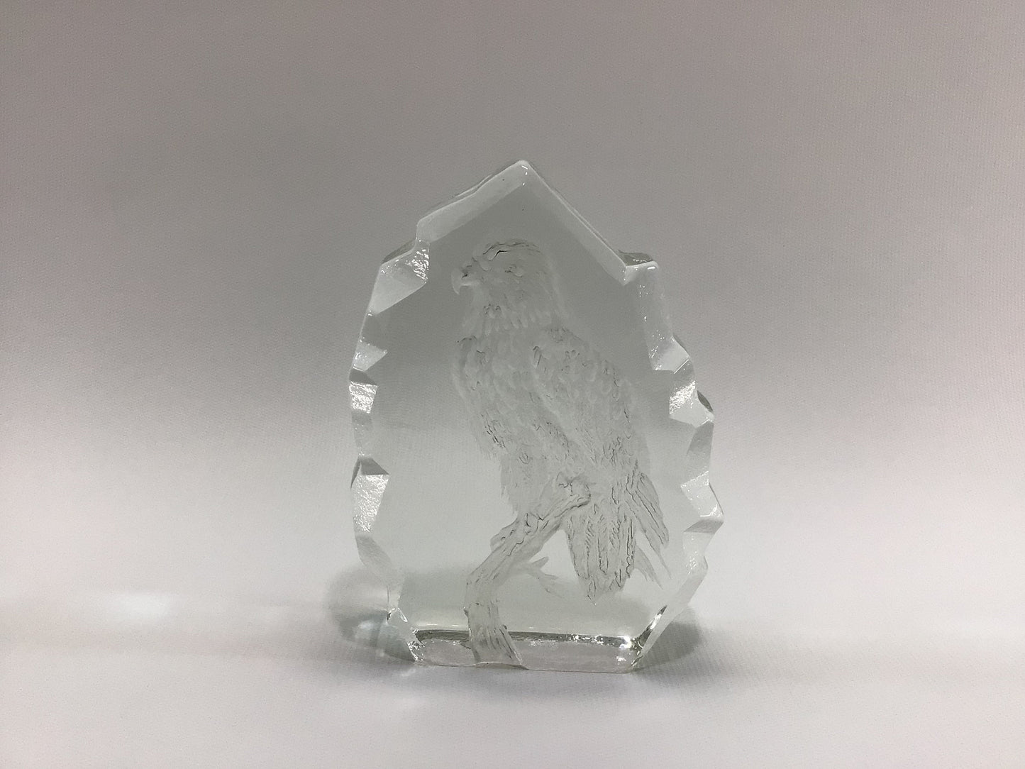 Lead Crystal Eagle Paperweight Vintage Crystal Sarmis Royal Made in Romania