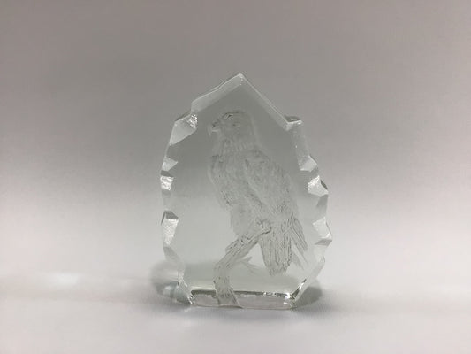 Lead Crystal Eagle Paperweight Vintage Crystal Sarmis Royal Made in Romania