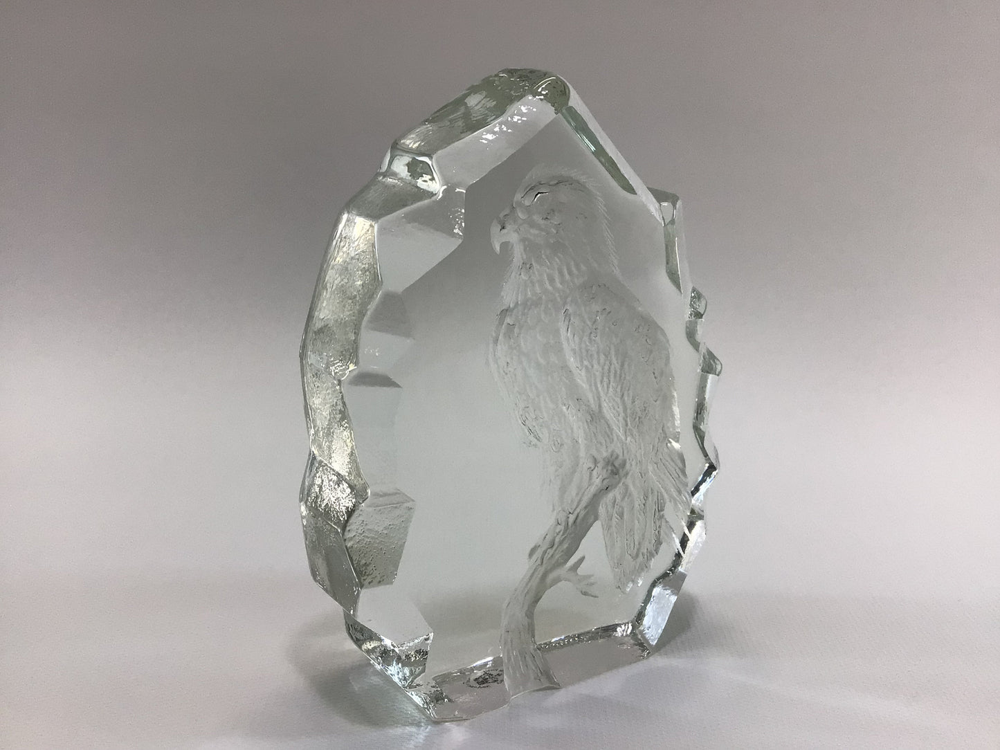 Lead Crystal Eagle Paperweight Vintage Crystal Sarmis Royal Made in Romania