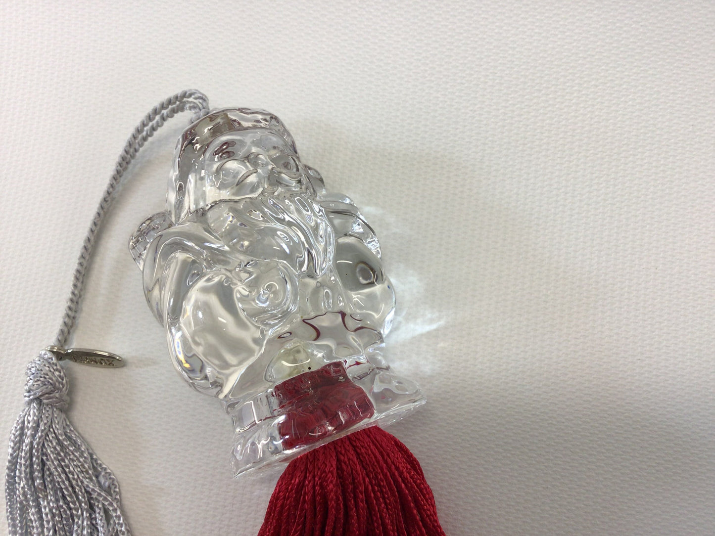 Tassel Tidings Santa Claus Christmas Ornament Lenox Full Lead Crystal Made in Germany Vintage Holiday Decor
