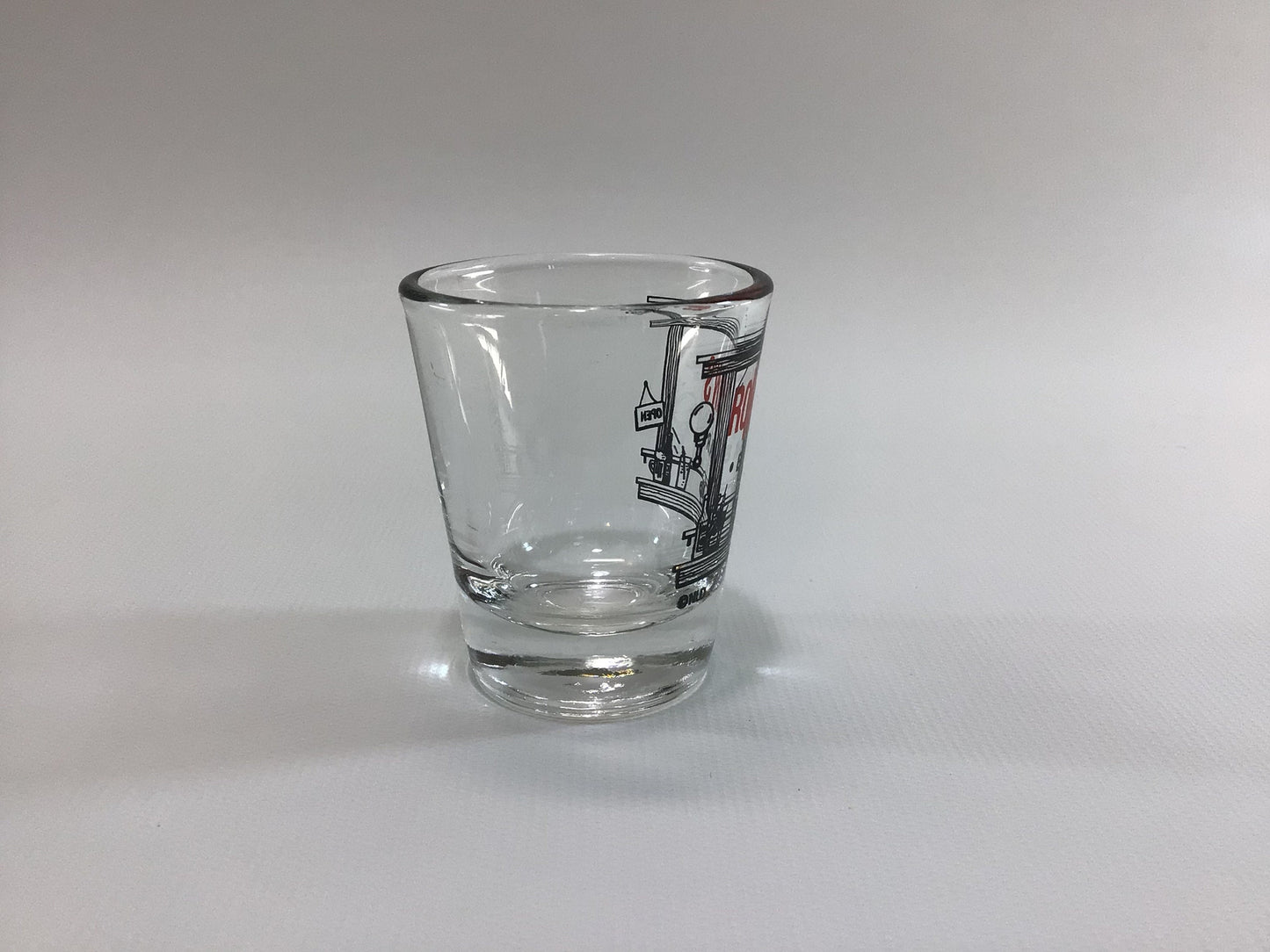 Vintage Shot Glass Robin's Bar Mid Century Collectible Barware Libby Clear Glass