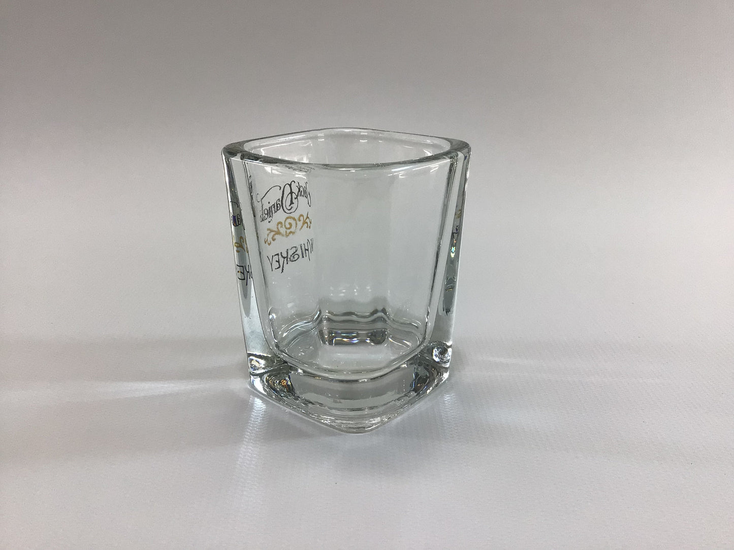 Vintage Shot Glass Jack Daniels Advertising Mid Century Collectible Barware Clear Glass ACL