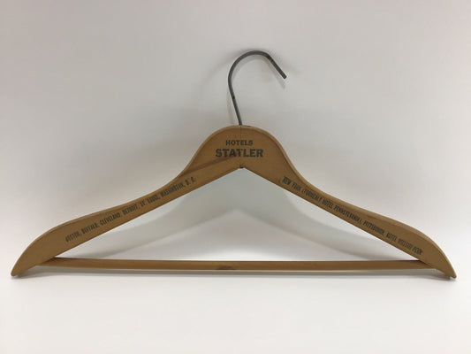 Wooden Clothes Hanger Statler Hotels Vintage Advertising Hotel William Penn