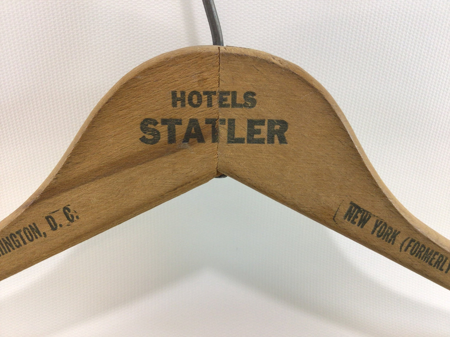 Wooden Clothes Hanger Statler Hotels Vintage Advertising Hotel William Penn